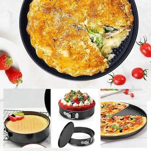 Set di 3 Teglie per Torte con Fondo Rimovibile, Antiaderenti in Acciaio al Carbonio, 4, 7, 9 Pollici, per Cheesecake - Product Image 4