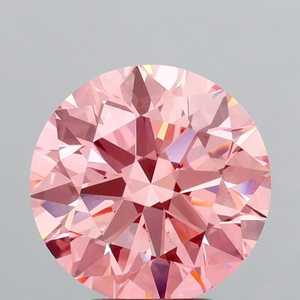 Diamant rose vif fantaisie de 4,06 ct VS1 cultivé en laboratoire - Product Image 1