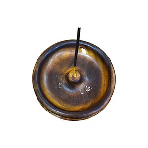 Handcrafted Solid Wood <b>Incense</b> <b>Stick</b> <b>Holder</b> Round Bowl Raised Center Ash Catcher Zen Meditation Tabletop Home Decor Gift - Product Image 5