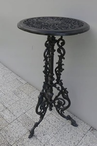 Mesa de Centro Tradicional de Hierro Forjado con Diseño Decorativo de Espirales, Mueble de Sala de Estar Estilo Antiguo - Product Image 2