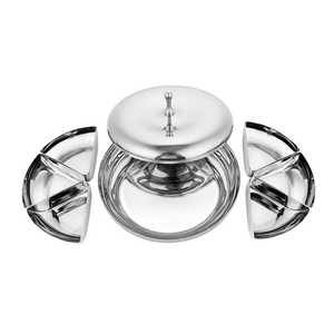 Lotus Shaped <b>Stainless</b> <b>Steel</b> <b>Food</b> Storage <b>Container</b> for Dry Fruits - Product Image 2