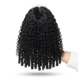 100% Unprocessed <b>Curly</b> Human Hair <b>Wig</b> Natural <b>Black</b> Kinky <b>Curly</b> Virgin Hair Full Lace Custom <b>Wig</b> - Product Image 6