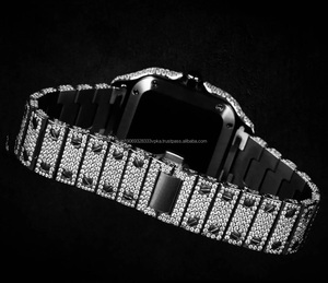 Montre Hip Hop de Luxe Mécanique en Acier Inoxydable avec Cadran en Verre et Diamants Simulés Glacés, Résistance à l'Eau de 100 Bars pour Hommes - Product Image 4
