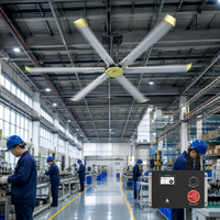 VEICHI 6.5m 380V 6 Alüminyum Kanatlı Enerji Tasarruflu Endüstriyel İnverter Hava Ventilasyonlu Aksiyal Akışlı Büyük Tavan Vantilatörü (Alışveriş Merkezi İçin)