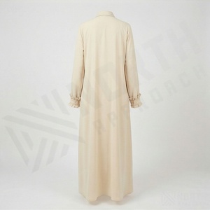 2025 OEM Kimono Abaya pour femmes musulmanes, en tissu polyester épais, doux et très extensible, col en V, manches longues, pour fêtes, Ramadan, mariages - Product Image 2