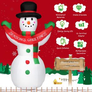 6 Feet LED Lights <b>Inflatable</b> <b>Christmas</b> Snowman Outdoor Yard Blow-Up <b>Decoration</b> for Holiday Season - Product Image 2