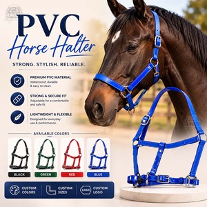 Cabestro de PVC duradero de alta calidad para equitación, brillante, con accesorios de acero inoxidable, precio bajo, venta al por mayor - Product Image 3