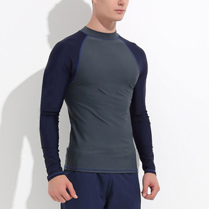 Custom Unisex Adult Long Sleeve Rash Guard <b>Compression</b> <b>Shirt</b> OEM Quick Dry UV Protection Breathable Spandex/Polyester 120g - Product Image 2