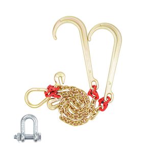 Catena di traino G80 V Bridle per impieghi gravosi 5/16'' x 2 con ganci a J da 15'' per trasporto e traino - Product Image 1