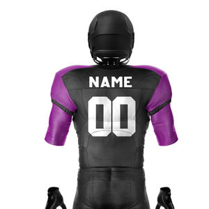 Uniforme de fútbol americano de diseño único, estilo personalizado, hecho de poliéster, conjunto de camiseta y pantalones cortos para equipo de fútbol americano - Product Image 6