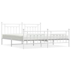 Cadre de lit en acier blanc thermolaqué de 76,0 x 80,0 pouces, lits métalliques industriels - Product Image 2