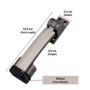 Butée de porte à pédale avec mécanisme à une touche, support de porte réglable en hauteur avec embout en caoutchouc antidérapant - Product Image 4