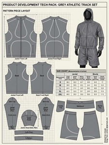 Ensemble de survêtement sportif léger pour homme, gris, été, adulte, coupe-vent, veste à capuche, short, tissu polyester/nylon, séchage rapide - Product Image 4