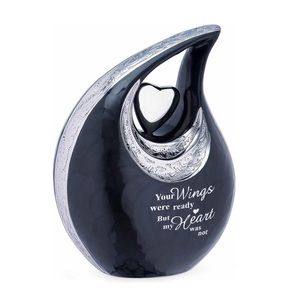 Handcrafted Aluminum Tear Drop <b>Memorial</b> Ash <b>Keepsake</b> Urn Tribute Holder Designed With Secure Lid And Premium Finish - Product Image 1