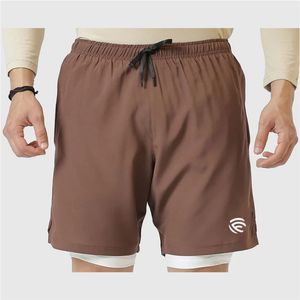 Shorts de compression 2 en 1 pour hommes, couleur olive - Product Image 5
