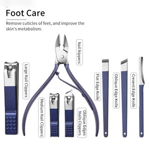 Golden Stainless Steel <b>Manicure</b> Pedicure <b>Kit</b> Includes Nail Cutters Clippers Scissors Straight Sharp Durable Comfortable Grip Eco - Product Image 2