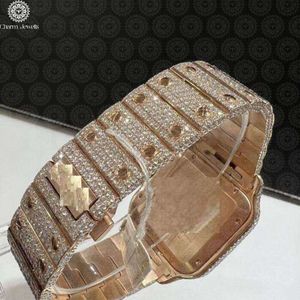 นาฬิกาข้อมือผู้ชาย Charm Jewels หรูหรา แฟชั่น ตัวเรือนสแตนเลสทรงเหลี่ยม ระบบกลไกอัตโนมัติ แสดงวันที่ หน้าปัด 40 มม. กันน้ำ 10 บาร์ - Product Image 3