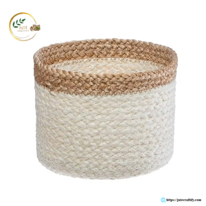 Wholesale Jute <b>Tree</b> <b>Pot</b> Supplier – Eco Friendly Natural Fiber Planter Cover with Custom Size, Shape and Design - Product Image 2