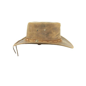 Chapeau de soleil d'extérieur en suède personnalisé, unisexe, réglable, imitation cuir, à large bord, style cowboy Fedora en feutre – Vente en gros - Product Image 4