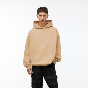 Wholesale Custom Logo Oversized Pullover Hoodies Men Heavyweight Breathable 500GSM Drop Shoulder 100% Cotton Sweatshirts - Product Image 2