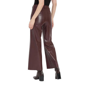Pantalones de Cuero para Mujer de Alta Calidad 2026, Estilo Urbano, Invierno, Frente Plano, Impermeables, Transpirables, Cuero Genuino, Diseño Personalizable - Product Image 2