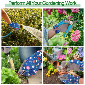 Gants de jardinage personnalisés à motifs floraux, respirants, avec paume renforcée, pour travaux de plantation en extérieur - Product Image 5