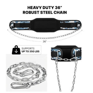 High Quality Thick Neoprene Breathable Adjustable Buckle Dip <b>Weight</b> Lifting <b>Belt</b> <b>Chain</b> for Gym Fitness Body Building Unisex - Product Image 4