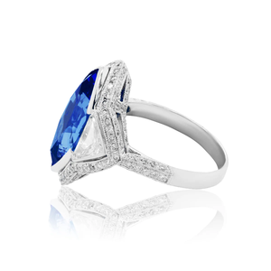 6.70 CT Moissanite <b>Emerald</b> Cut Three Stone Engagement <b>Ring</b> 925 <b>Silver</b> IGI Certified for Party & Gift - Product Image 2