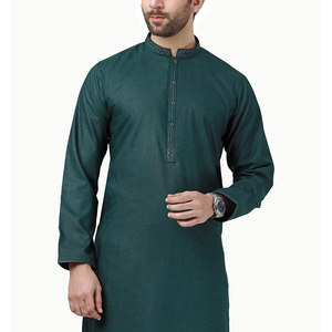 <b>Men</b> Classic Shalwar Kameez Set Long <b>Kurta</b> Comfortable Shalwar Breathable Fabric Traditional Clothing - Product Image 4
