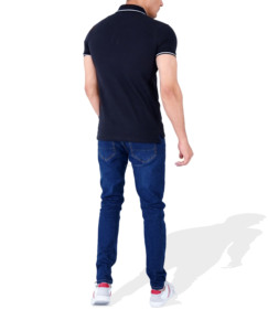 Polo de manga corta para hombre al por mayor logotipo personalizado Polo de golf ajustado para hombre nuevo estilo Camiseta cuello hoja - Product Image 3