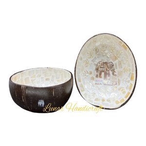 High Quality Customizable <b>Coconut</b> <b>Shell</b> Bowls Set Personalized Design Inspired Vietnam Birthdays Includes Decorative Plate/Dish - Product Image 3