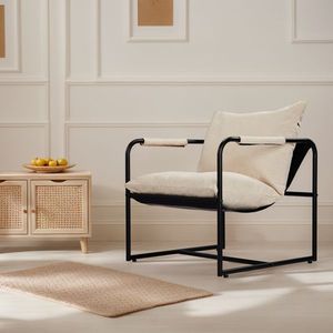 30*30*27.5inch Off-White Cushion Oxford Cloth Courtyard Iron Garden Chair Sofa - Product Image 6