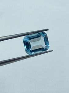 Topacio azul cielo natural de alta calidad, corte baguette, forma rectangular, 7x9 mm, 5,73 quilates, 2 piezas - Product Image 4