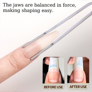 Pinza para Dar Forma a las Uñas de Acero Inoxidable de 16 cm, Reutilizable, Forma Plana con Punta Curva para Manicura, Pedicura y Cuidado de la Belleza - Product Image 6