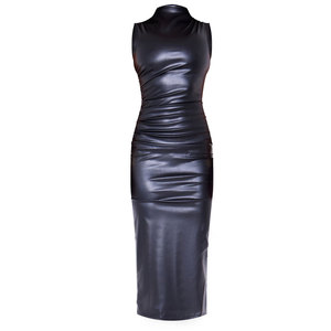 OEM Service Hot Sale Women Genuine Leather Dress Soft Comfortable Fabric Durable Material Leather Dress For Women - Product Image 4