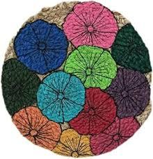 Hand Painted Jute Floral <b>Wall</b> <b>Plates</b> for Home Decor Handmade Decorative <b>Wall</b> Hanging Art - Product Image 4