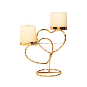 <b>Heart</b> Design Metal Candle Stand Premium Table <b>Top</b> Accent Ideal for Parties and Special Events Available in Multiple Sizes - Product Image 5