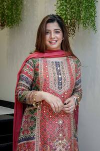 Ensemble indien pakistanais pour femmes, haut et bas brodés et dupatta, tenue salwar kameez, robe de soirée - Product Image 2