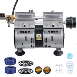 Sistema di Aerazione per Laghetto con Compressore d'Aria da 3/4 HP (5.2CFM), 2 Diffusori, 2 Tubi Pesanti da 100FT, Componenti Principali: Pompa a Ingranaggi - Product Image 1
