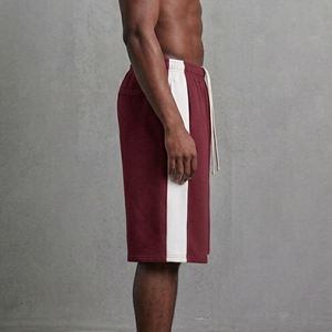 Shorts pour hommes tendance, écologiques, en gros, personnalisés, bicolores avec poches latérales, style décontracté, grandes tailles, style hip-hop. - Product Image 6