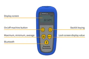 High Precision Industrial -100-1372 Degree Handheld Single Channel Digital Thermocouple Thermometers
