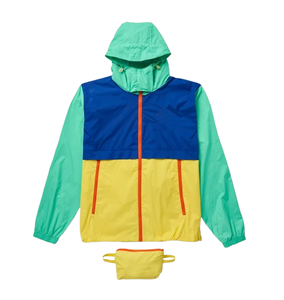 Chaqueta Cortavientos con Capucha y Bloques de Color, de Poliéster, de Secado Rápido, Resistente al Viento, Impermeable y Transpirable, para Correr - Product Image 3