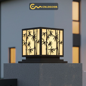 Lámpara LED Moderna de 8 Pulgadas para Poste de Entrada, Lámpara de Pilar de Acero Negro para Villa, Iluminación Decorativa Cálida para Puerta Exterior, CA 220V (±10%) - Product Image 2