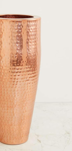 Handcrafted Copper Hammered Table <b>Vase</b> with Elegant Tall Metallic Pot and <b>Unique</b> Texture for Luxury Contemporary Decor - Product Image 2