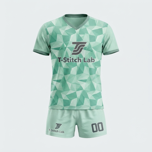 Uniforme de Voleibol para Hombre, Corte Regular, Cuello en V, Estampado Técnico, Manga Corta, Unisex, 100% Poliéster, Secado Rápido - Product Image 3