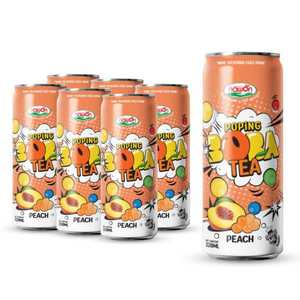 Té de burbujas de 320ml con jugo de guanábana, alta calidad, FMCG, marca Nawon, té helado con burbujas, bebida lista para beber, certificado Halal, en lata. - Product Image 4
