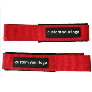 Precio barato al por mayor 24 "correas de elevación de algodón de largo con soporte acolchado de neopreno logotipo personalizado gimnasio Power Lifting muñequeras - Product Image 2