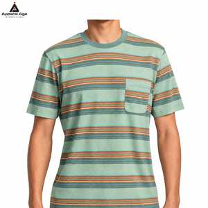 T-shirts rayés pour hommes de qualité supérieure, style marine, en jersey, en coton, vente en gros, très populaires - Product Image 4