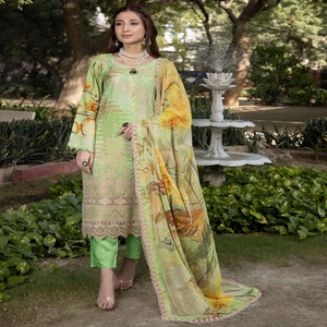 Venta de liquidación en vestido de fiesta de mujer Dr Haris Viscose Shalwar Kamez Dupata ropa de venta entera paquistaní e India - Product Image 3