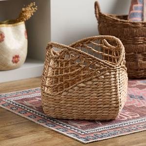 Cesta de Almacenamiento Hecha a Mano de Jacinto de Agua y Ratán con Tejido Abierto Solis, Venta al por Mayor, Ecológica, Hecha en Vietnam - Product Image 2